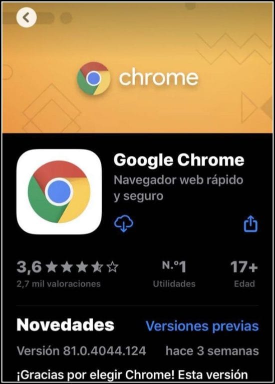 descargar Chrome para iPhone