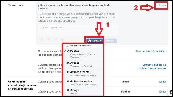 limitar quién puede ver mis publicaciones