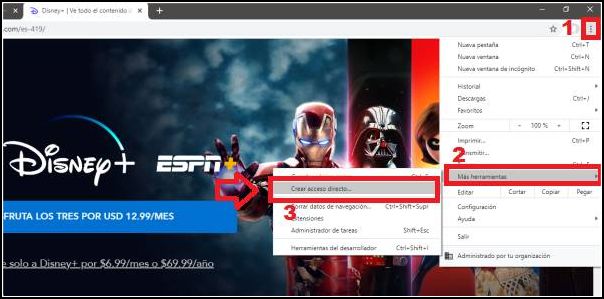 acceso directo Disney Plus