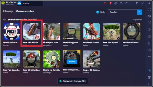 Free Fire en BlueStacks