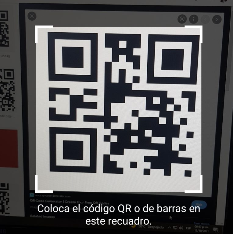 colocar código qr