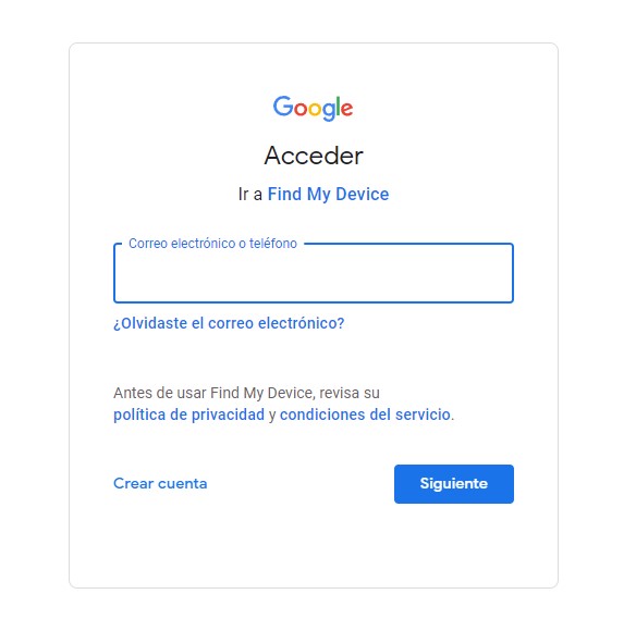 encontrar dispositivo desde ordenador